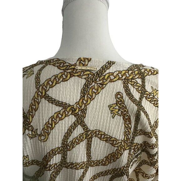 MICHAEL KORS Gold Chain Print Top Size Medium - Picture 8 of 8